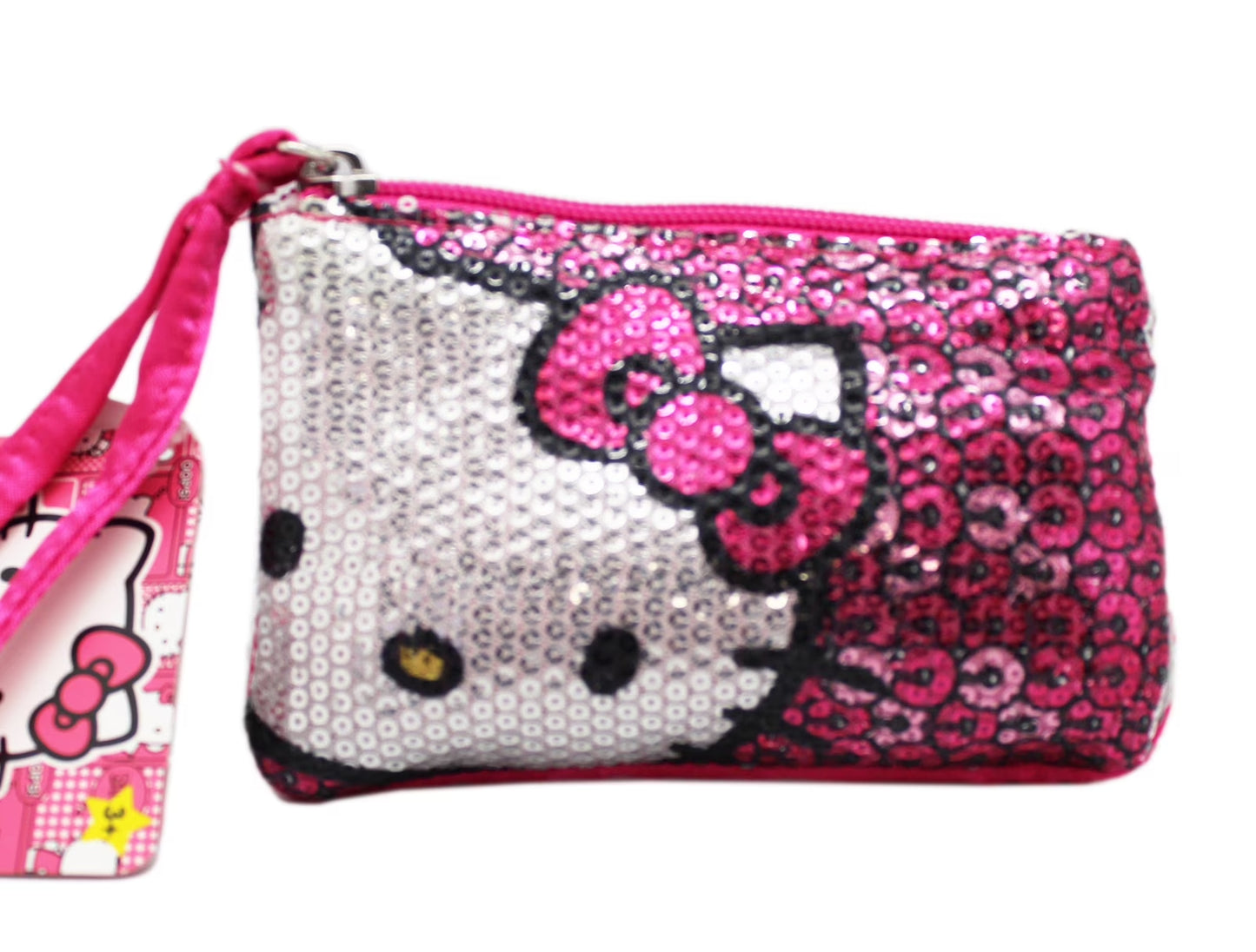 Shimmering Hello Kitty Coin Purse, Pink