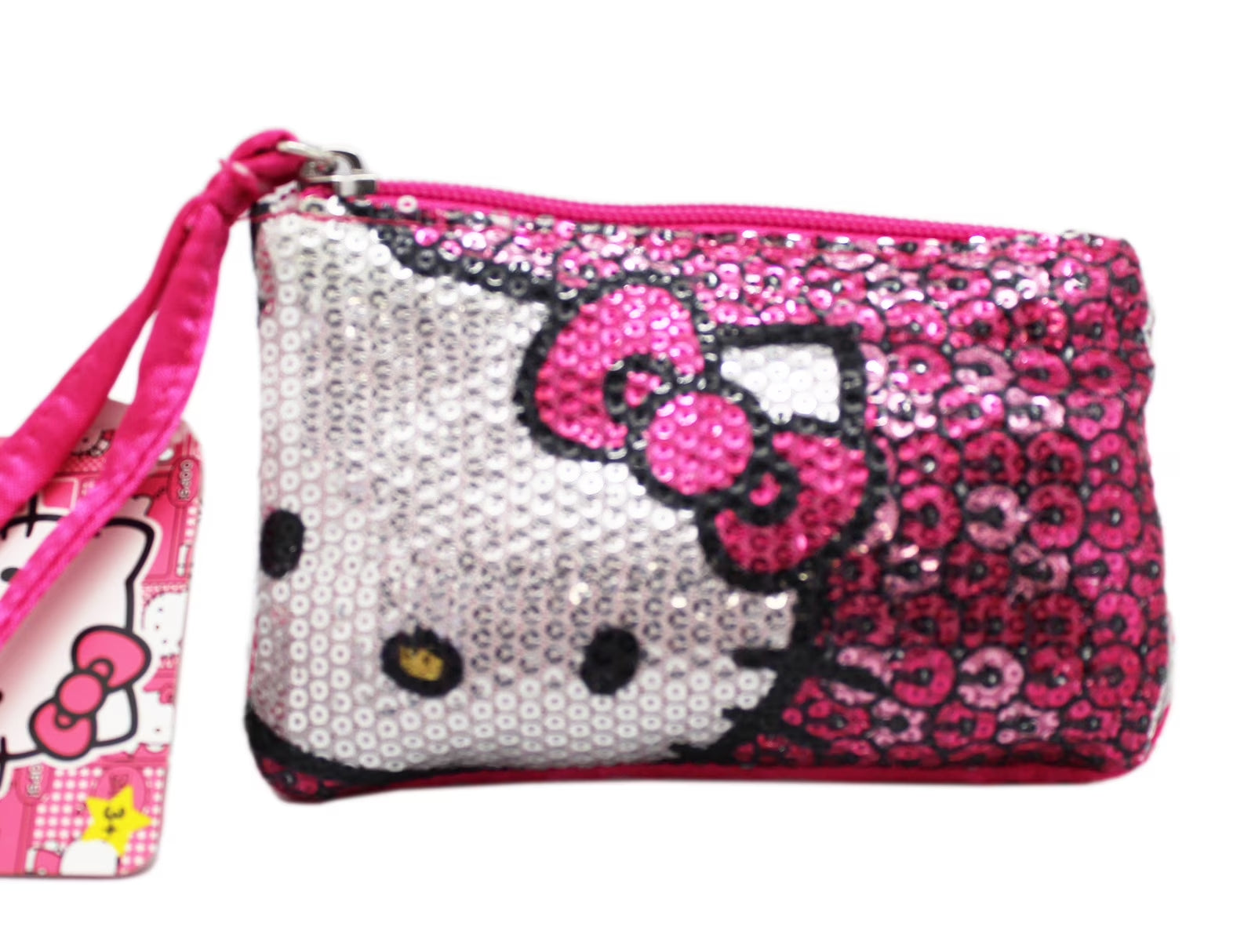 Shimmering Hello Kitty Coin Purse, Pink
